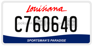 C760640  license plate in LA