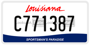 C771387 license plate in Louisiana