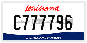 C777796  license plate in LA
