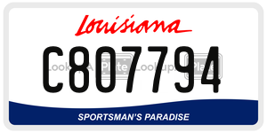 C807794  license plate in LA
