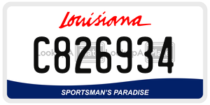 C826934  license plate in LA