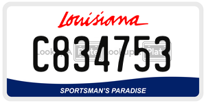 C834753  license plate in LA