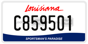 C859501  license plate in LA