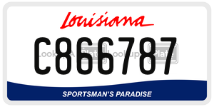 C866787  license plate in LA