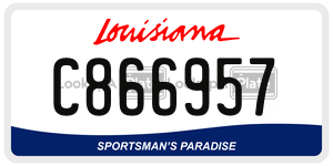C866957 license plate in Louisiana