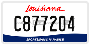 C877204  license plate in LA