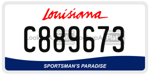 C889673  license plate in LA
