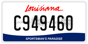 C949460  license plate in LA