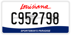 C952798  license plate in LA