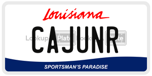 CAJUNR  license plate in LA