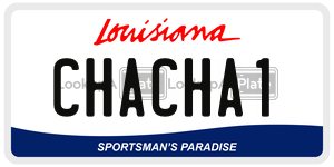 CHACHA1 license plate in Louisiana