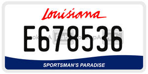E678536  license plate in LA