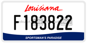 F183822  license plate in LA