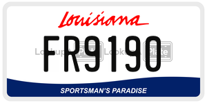 FR9190 license plate in Louisiana
