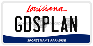 GDSPLAN  license plate in LA