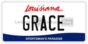 GRACE  license plate in LA