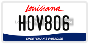 HOV806  license plate in LA