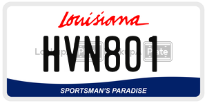HVN801  license plate in LA
