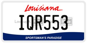IQR553  license plate in LA
