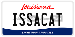 ISSACAT  license plate in LA