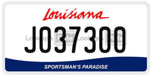 J037300  license plate in LA