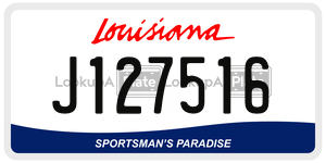 J127516  license plate in LA