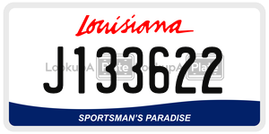 J133622  license plate in LA