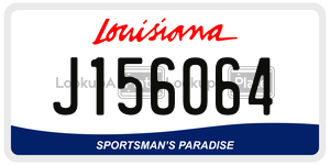 J156064 license plate in Louisiana