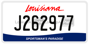 J262977  license plate in LA