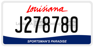 J278780  license plate in LA