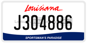 J304886  license plate in LA