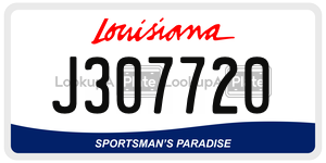 J307720  license plate in LA