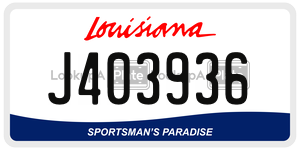 J403936  license plate in LA