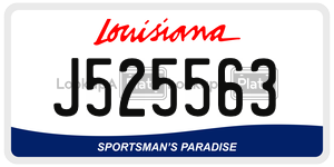 J525563  license plate in LA