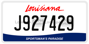 J927429  license plate in LA