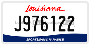 J976122  license plate in LA