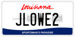 JLOWE2  license plate in LA