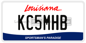 KC5MHB license plate in Louisiana