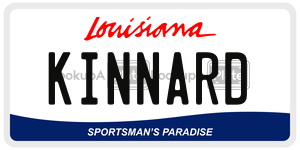 KINNARD license plate in Louisiana