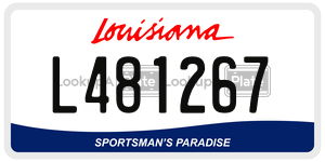 L481267  license plate in LA
