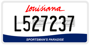 L527237  license plate in LA