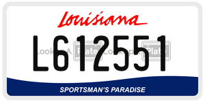 L612551  license plate in LA