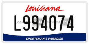 L994074  license plate in LA