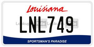 LNL749  license plate in LA