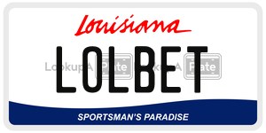 LOLBET  license plate in LA
