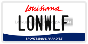 LONWLF  license plate in LA