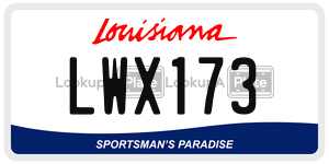 LWX173  license plate in LA