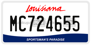 MC724655  license plate in LA