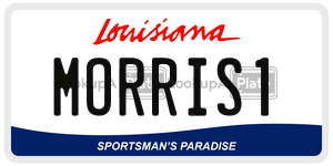 MORRIS1 license plate in Louisiana