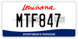 MTF847  license plate in LA